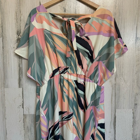 Label Rail x WhatSmitaFound Button Front Printed Multicolor Maxi Dress Size 12 - Picture 9 of 13